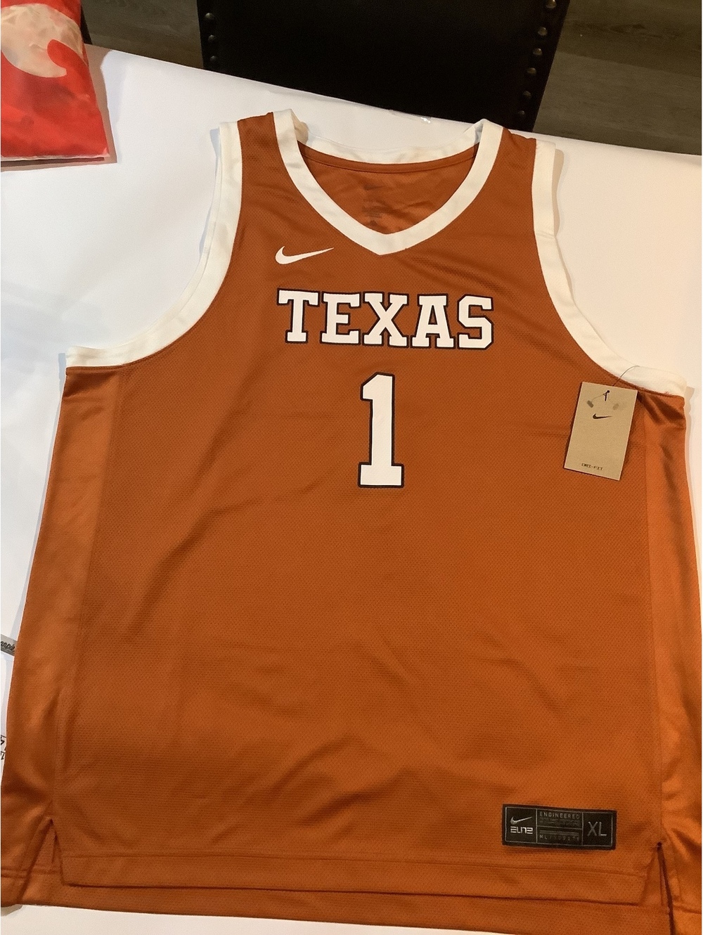 Nike Texas Basketball Jersey Dri-FIT XL Burnt Orange White